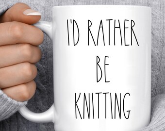 I'D RATHER BE KNITTING T-SHIRT Adults Kids Christmas Birthday Gift Knitter Mum I'D RATHER BE KNITTING T-SHIRT Adults Kids Christmas Birthday Gift Knitter Mum