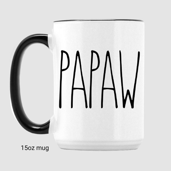 PaPaw Mug Gift for Papaw, Grandfather Gift Father's Day Mug for Grampa Birthday Gifts, Large Papaw Mug, Christmas Gift Grandparent