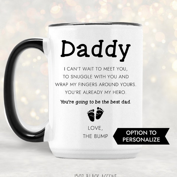 New Daddy To Be Gift for First Time Father Pregnancy Gift for Dad To Be Mug Dad Present From Unborn Baby to Dad Gift For Expecting Dads