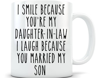 Daughter In Law Gift, Daughter In Law Mug Gift for Daughter to be Bride Wedding Gift for Birthday Coffee Cup Sons Wife Gift  #