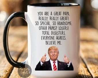 Papa Mug, Funny Fathers Day Gift for Grandpas and Dads