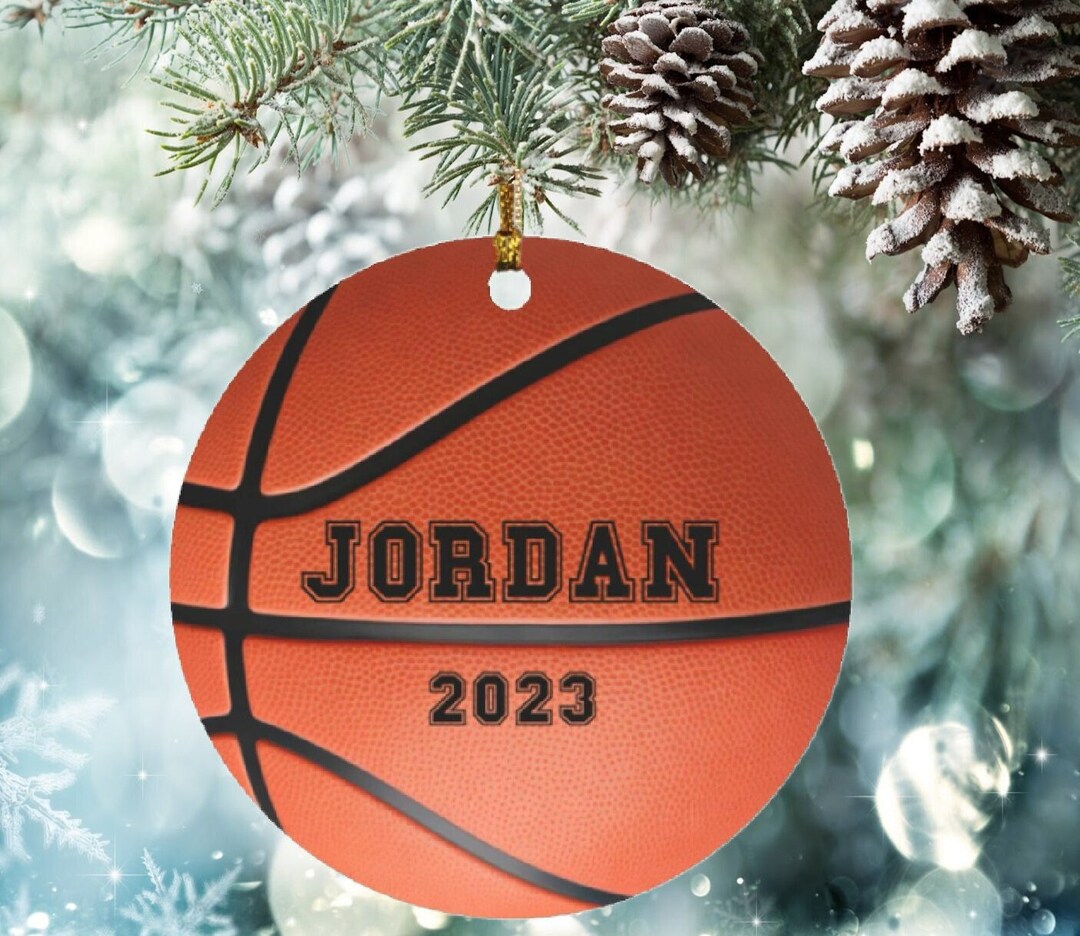 Basketball Christmas Ornament Personalized Ornament Sports Etsy