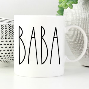 Baba Mug, Rae Dunn inspired, Gift for Baba Coffee Cup, Best Baba Mugs, Mother&#39;s Day Gift