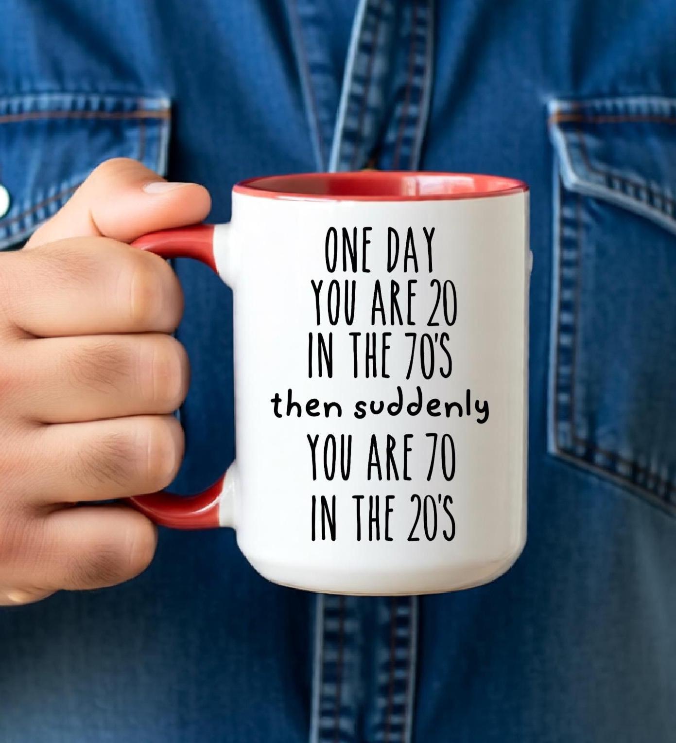 Custom 70th Birthday Mug, Personalized Turning 70 Cup - Etsy
