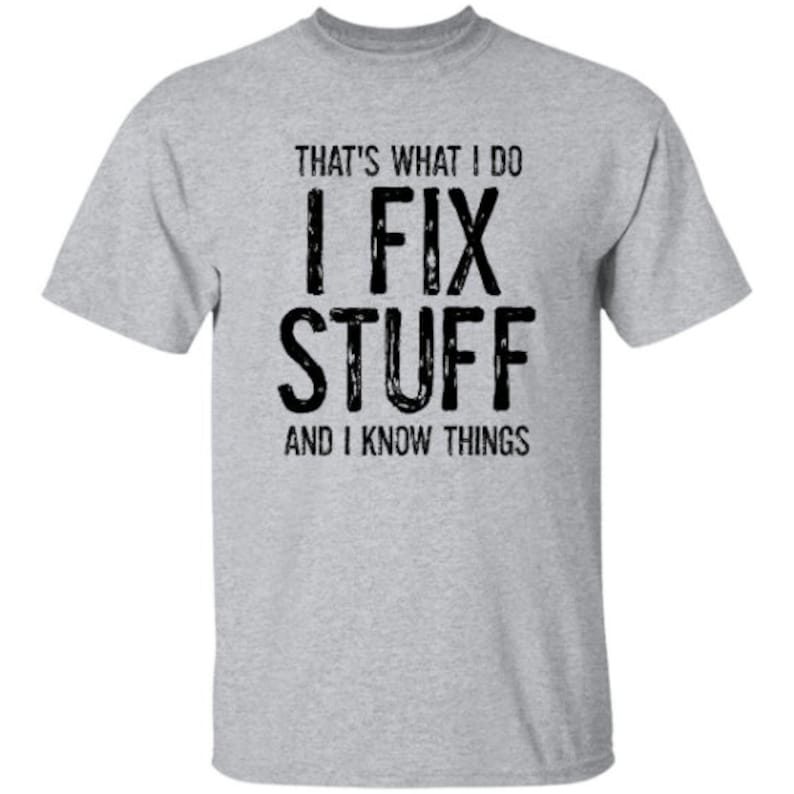 i fix stuff mens t shirt - heather gray, grey shirt for men