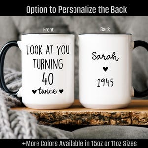 80th Birthday Gift for Women, 80 Birthday Mug, Personalized Birthday Gifts Funny 80th coffee cup 1945, Custom Gift For 80 Year Old Woman