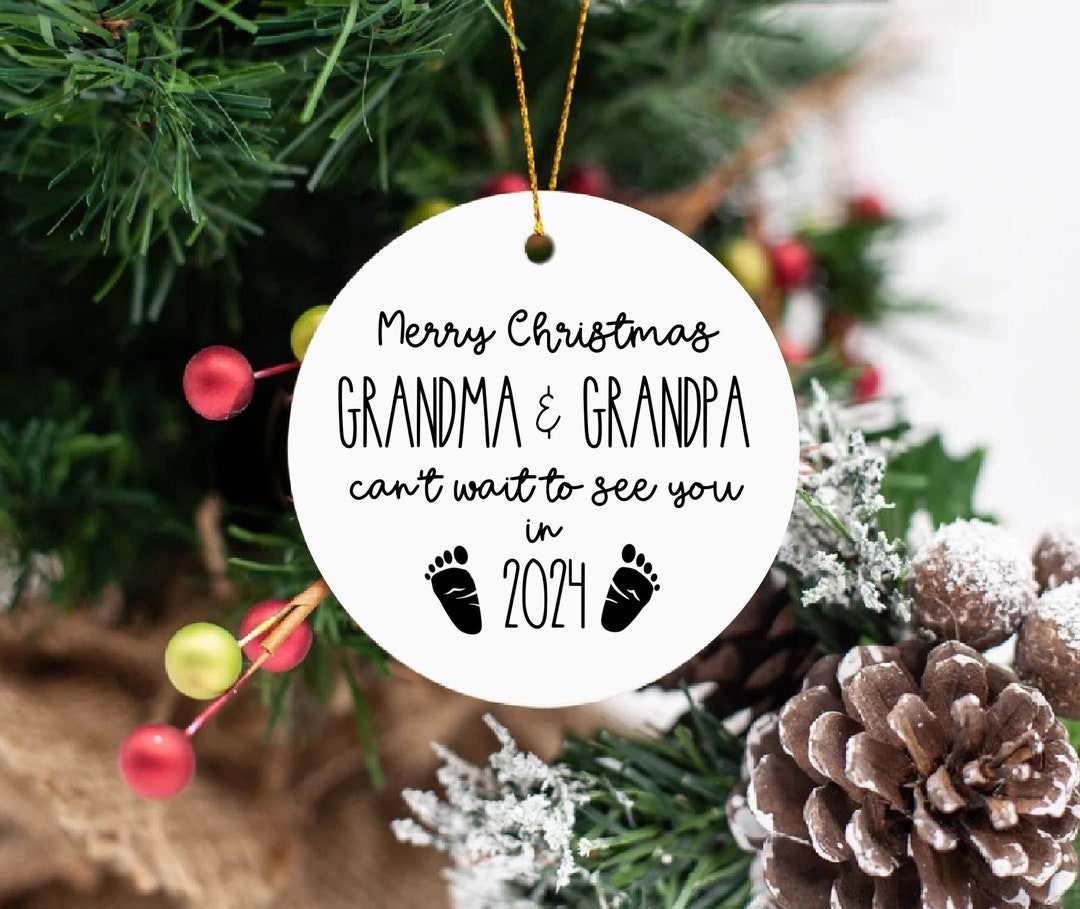 New Grandparents Reveal 2024 New Grandma and Grandpa Christmas Etsy