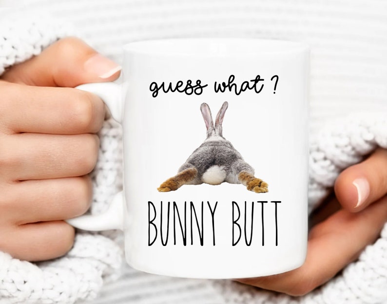 cute bunny gifts,bunny mug,rabbit mug,rabbit lover,bunny lover,bunny gifts for him,don't worry be happy,funny bunny gift,funny mug,	motivational gift,mental health gift,cheer up gift,bunny butt