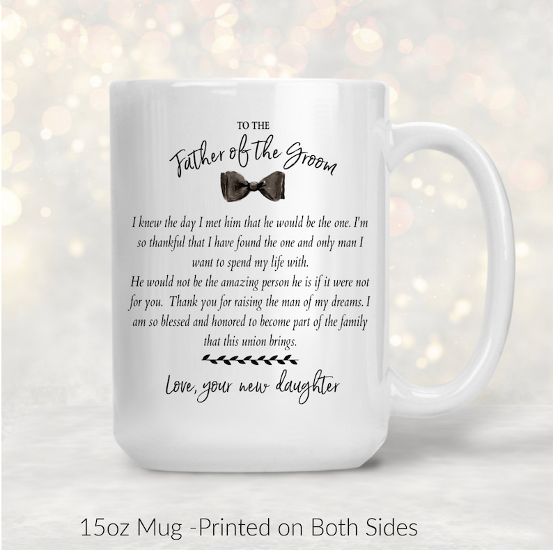 From Daughter Future Father In Law Wedding Gift Mug Father Of The