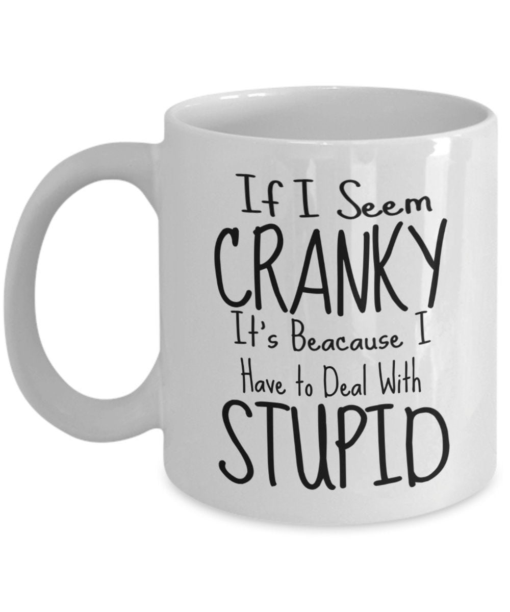 Cranky Girl Gag Gift Office Gifts for Women Sarcastic Coffee Etsy