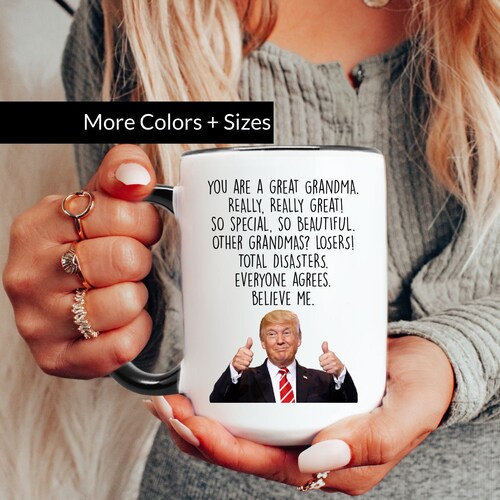 Funny Grandma Mug, Personalized Trump Cup for Nana, Funny Gag Gift