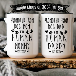 New Parent Pregnancy, Congratulations New Mom and Dad Gifts, Dog Mom and Dad, Expecting Parents Mugs Gifts, New mom dad mug, Baby Shower