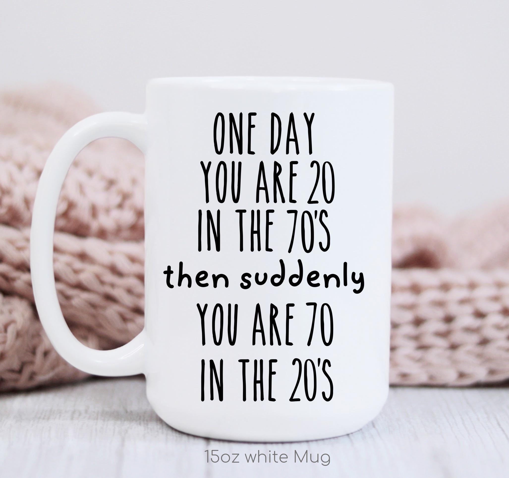 Custom 70th Birthday Mug, Personalized Turning 70 Cup - Etsy