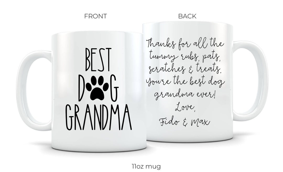 Dog Grandma Gift Personalized Grandma Cup Best Dog Grandma Etsy