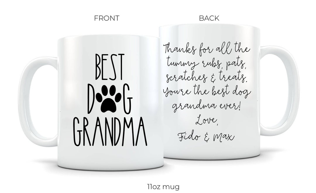 Dog Grandma Gift, Personalized Grandma Cup, Best Dog Grandma Mug, Dog