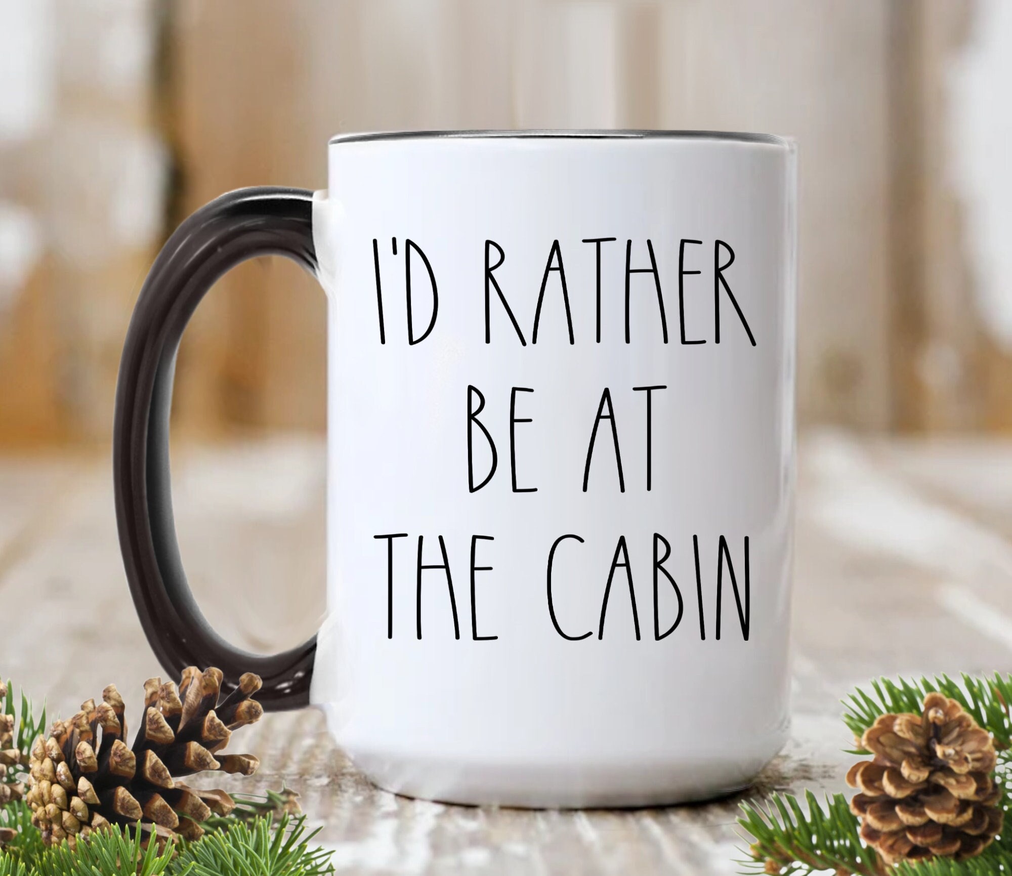 Cabin in the Woods Coffee Mug Coffee Cup 15oz with Beautiful Vibrant Colors  | Mugs Dishwasher & Microwave Safe