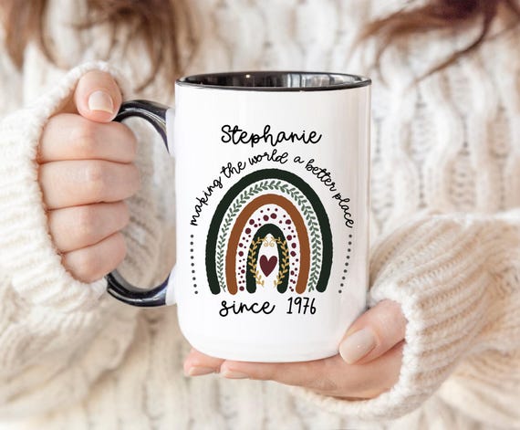 50th Birthday Gift for Women, Personalized Mug, Custom 1976 Gifts For 50 Year Old