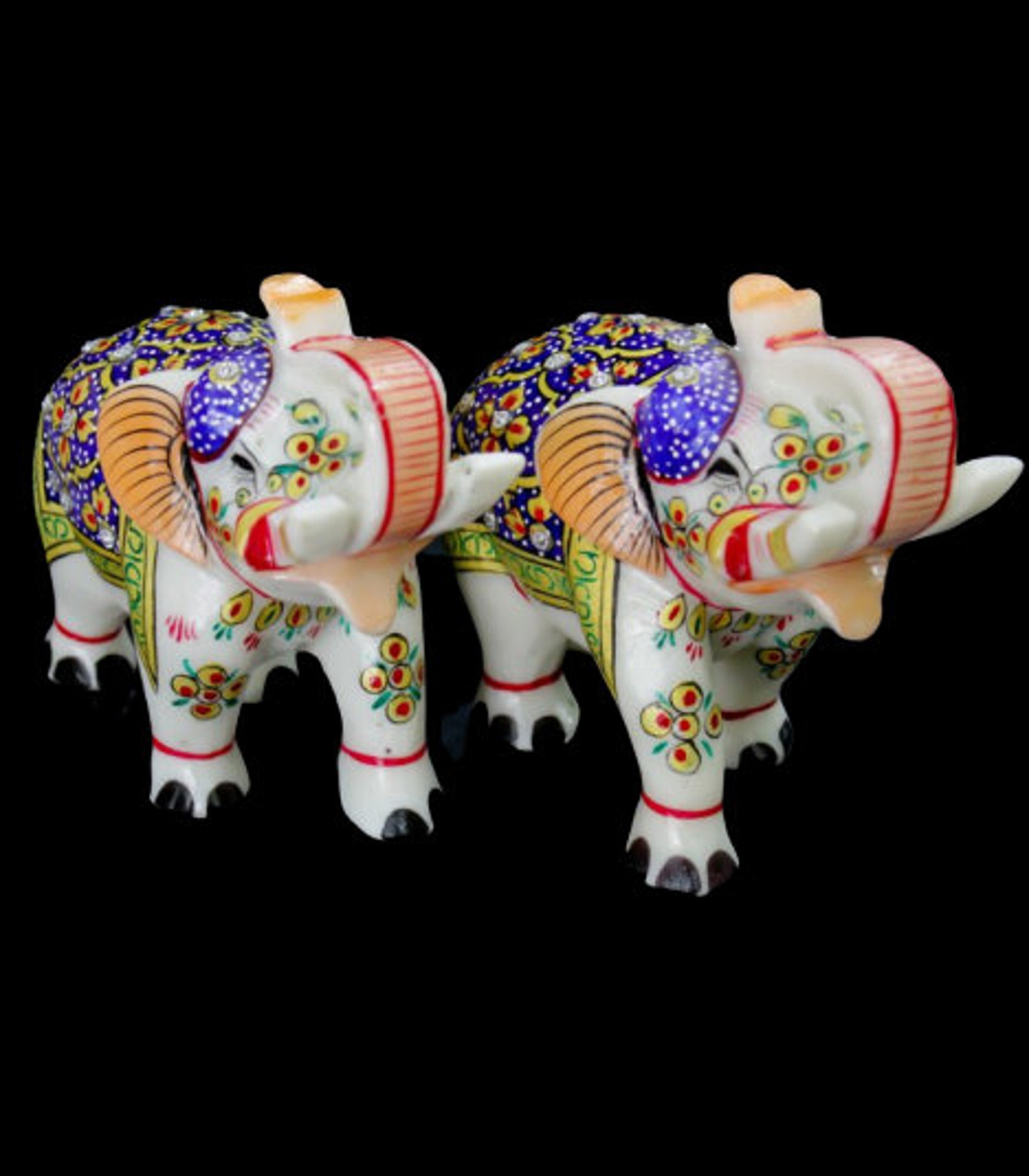 Beautiful Handcarved Marble Elephant Pair for Home/home Etsy