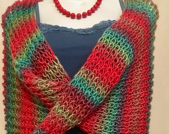 Aishling Twisted Hand Knit Capelet Summer Weight