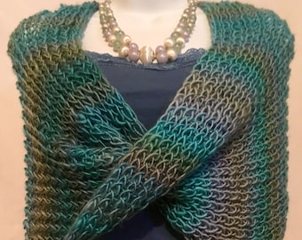 Aishling Twisted Hand Knit Capelet Summer Weight