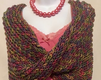 Aishling Twisted Hand Knit Capelet Summer Weight