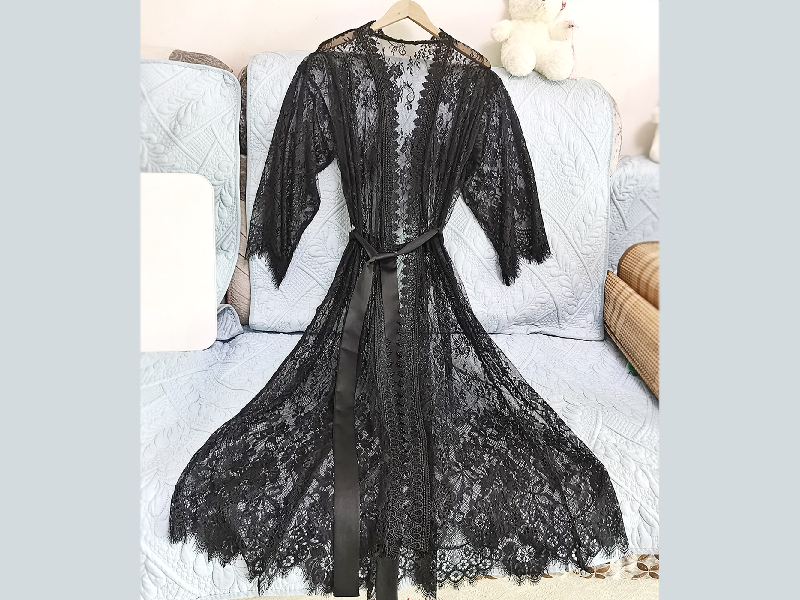 Black Lace Kimono - Etsy Black Lace Kimono - Etsy