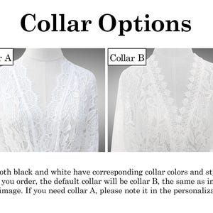 Long Black Lace Robe: Bridal Kimono, Party Gift image 11