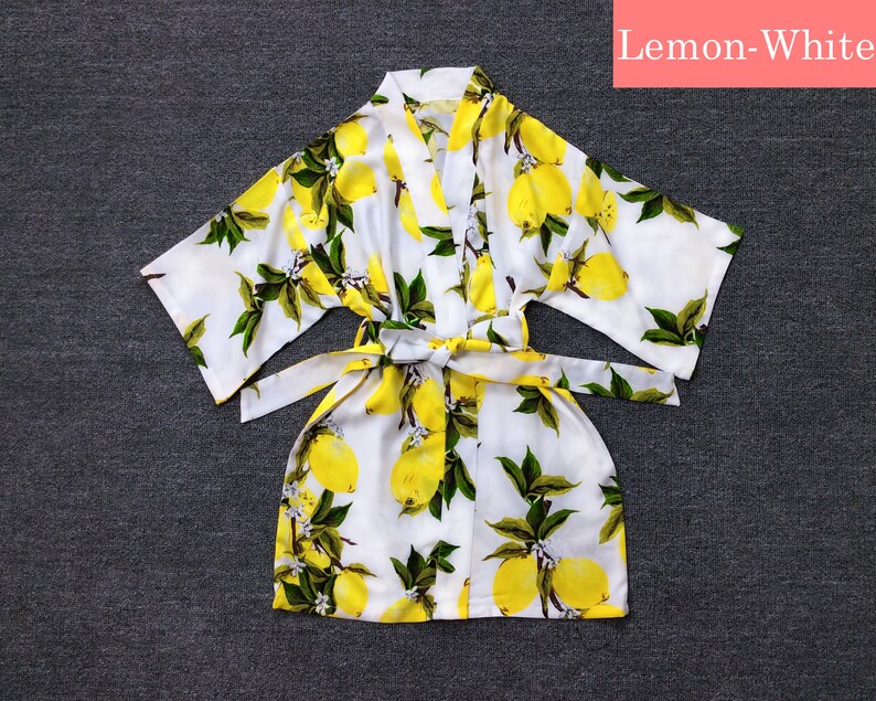 White Sunflower Floral Girl Robe Baby Robeflower Girl Etsy