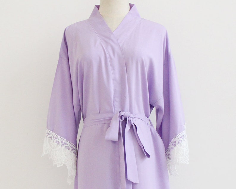 Purple bridal robes and slippers - lavnder bridal getting ready robe