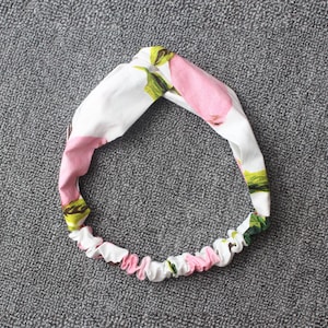 Pink Lemon Headband,Yellow Fruit Headband,Floral Headband,Hair Band,Twist Knot Headband,Women Turban,Girls Headband,Woman Fashion Twist Knot