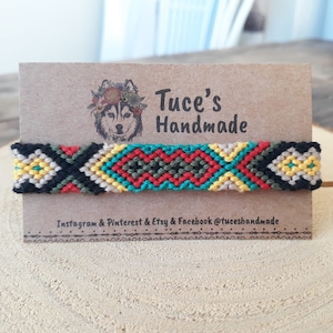 Hippie Bracelet, Friendship Bracelet, Colourful Bracelet, Green, Black, Tuce's Handmade, Bracelet, Handmade, Jewellery, Boho