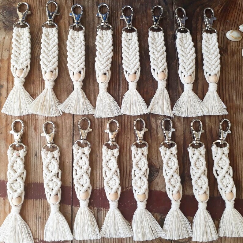 Bulk Macrame Keychain Custom Macrame Keychain Keychain Etsy