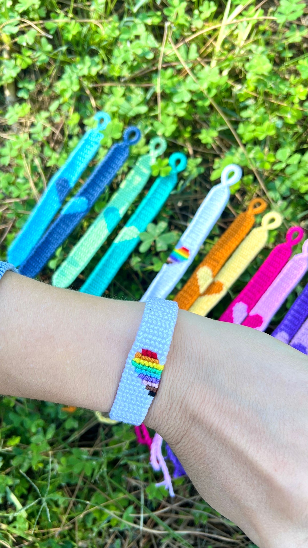 Matching Heart Bracelet, Half Heart Bracelet, Woven Heart Bracelet