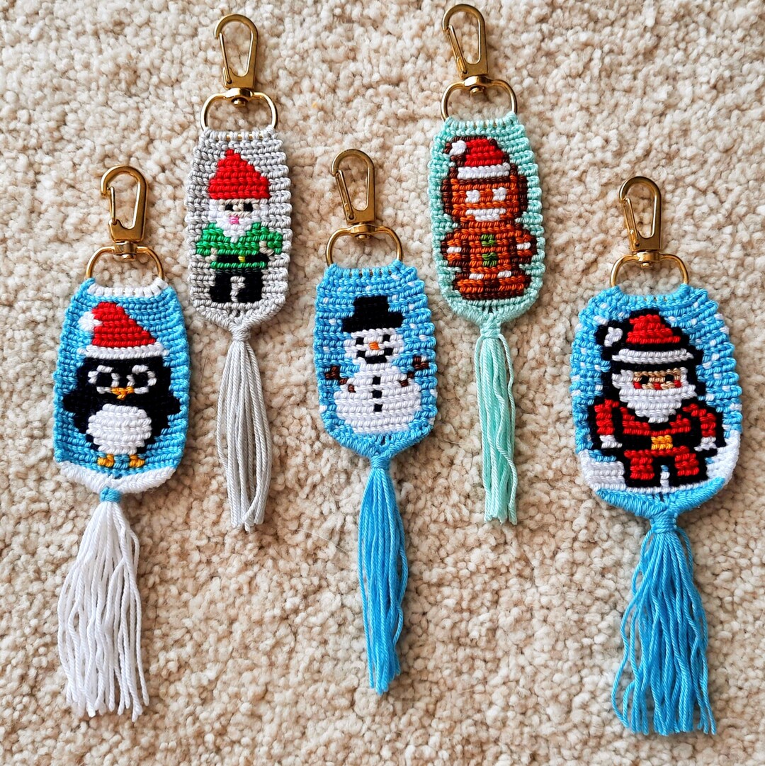 サンタクロース キーチェーン、クリスマス キーチェーン、ペンギン