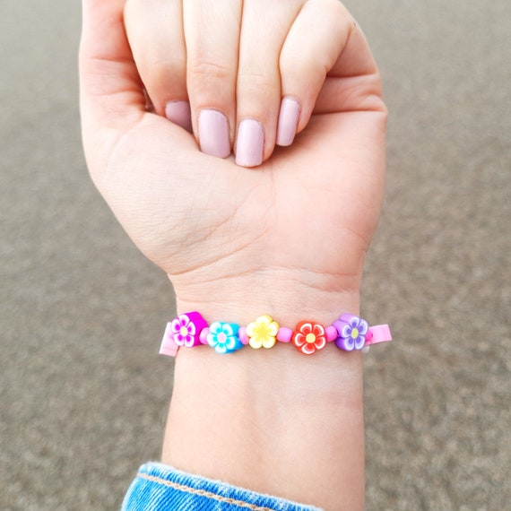Fimo flower Bracelet Fimo flower Jewellery Fimo beaded bracelet multicolor bracelet adult for bracelet flower bracelet flower gift