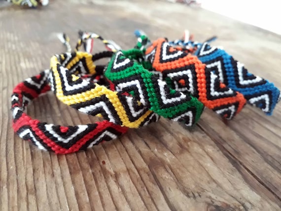 Woven Bracelet Boho Style Anchor Bracelet African Bracelet Woven Bracelet Chevron Bracelet Woven Beach Bracelet Friendship Bracelet Etsy