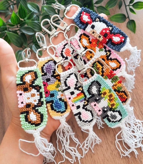 Cow Keychain, Woven Cow Keychain, Cow, Cow Accessories, Cow