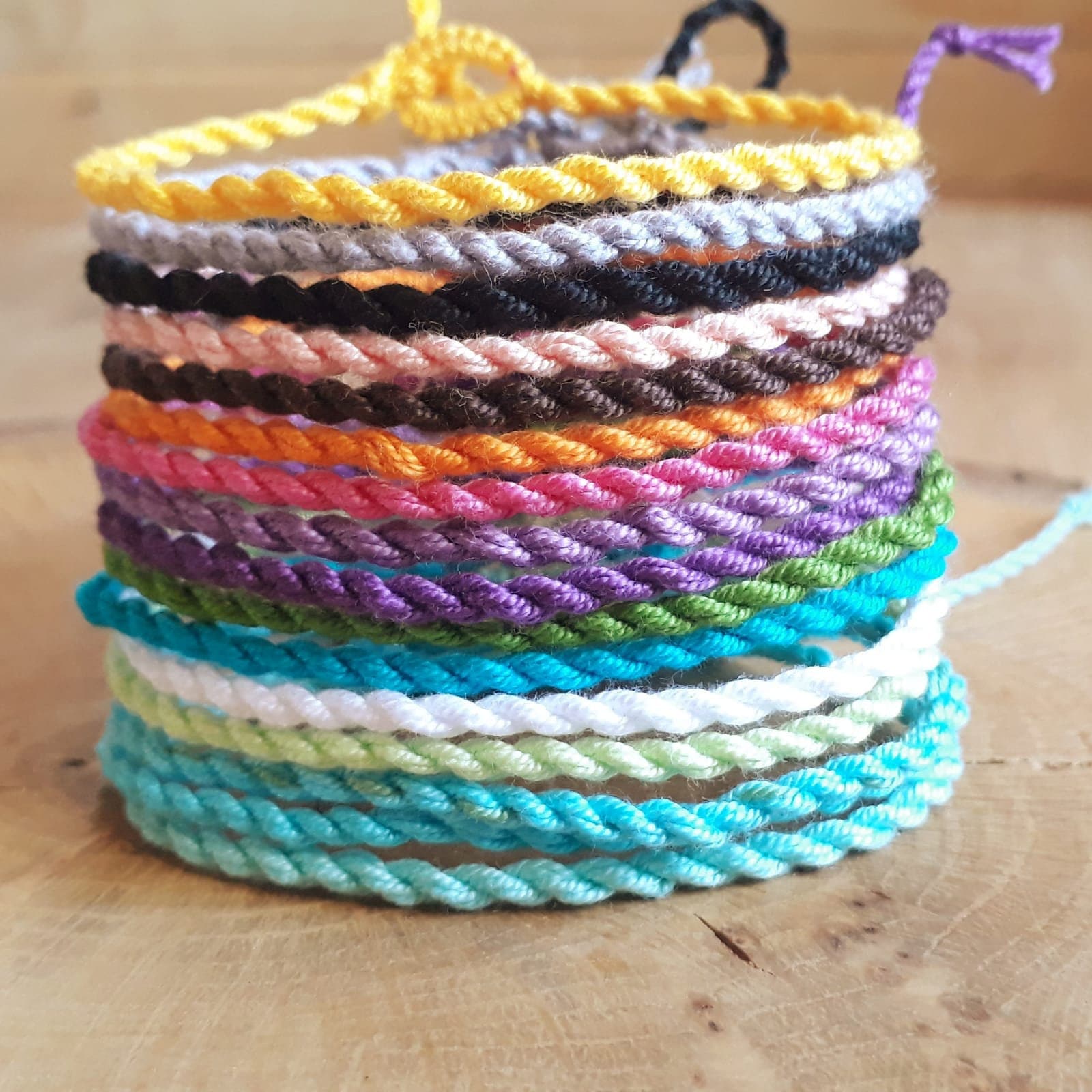 Friendship Bracelets Knotted Bracelet Rainbow Chevron Colorful