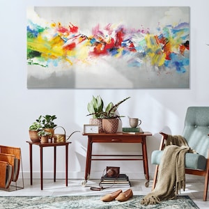 Acrylic painting on canvas &quot;Colorful life&quot;, hand painted painting for your interior painting as a gift Abstract art