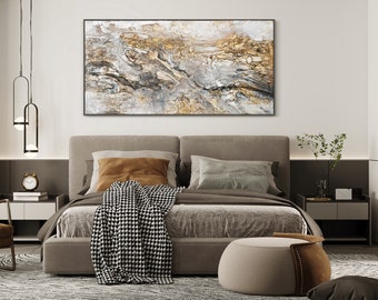 Modern abstract acrylic painting Acrylic artwork on canvas Art textured handmade Framed painting Art work Wall decor by YS-Art