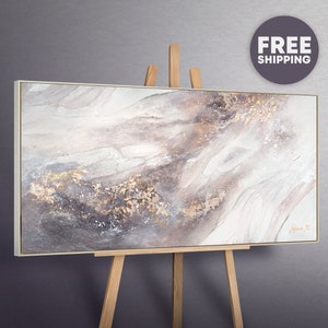 Tableau mural peint à la main "Détente" | Peinture sur toile moderne pour la décoration intérieure | YS-Art Peintures peintes à la main