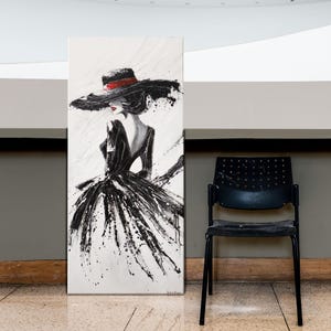 Abstract original painting on canvas | Acrylic painting woman | Modern wall art | Textured wall art | Apartment decor | Gift for her