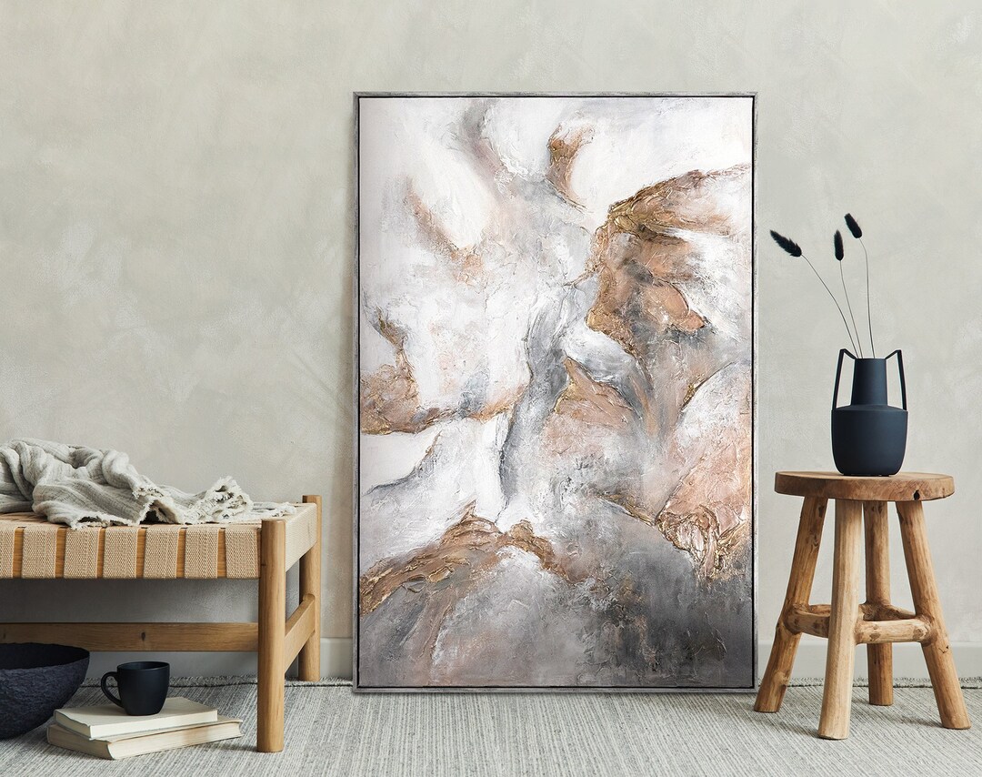 Framed Abstract Acylic Painting for Unique Home Decor, Painting on ...