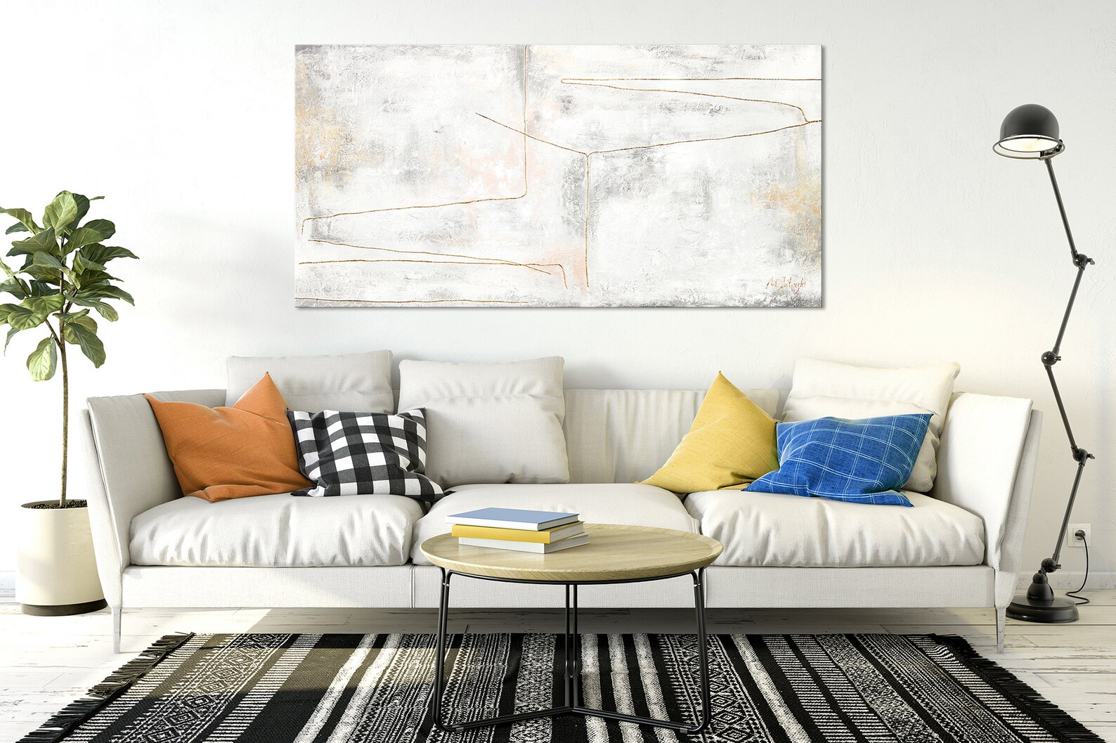 Large Abstract Art for Living Room Painting on Canvas - Etsy