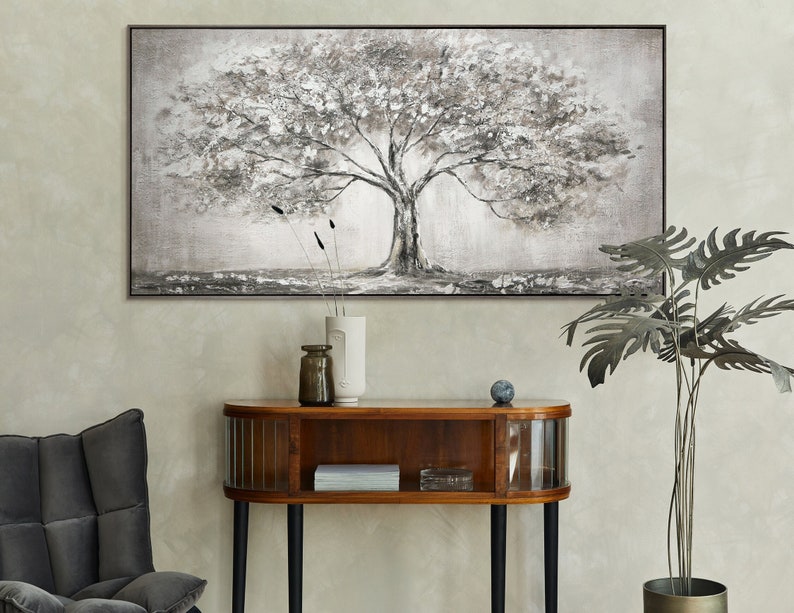 Stilvolles handgemaltes abstraktes Kunstwerk für die Wohnzimmer Wanddekoration, ideal für die Schaffung einer modernen und eleganten Wohnumgebung, perfekt für Kunstliebhaber und moderne Innenarchitektur.gerahmtes Bild