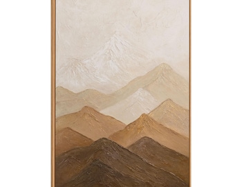 Abstract Painting on Canvas with Frame | Handmade Acrylic Wall Art | Modern Textured Artwork | Wall Decor for Living Room | Large Wall Art