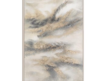 Abstract Painting on Canvas with Frame | Handmade Acrylic Wall Art | Modern Textured Artwork | Wall Decor for Living Room | Large Wall Art