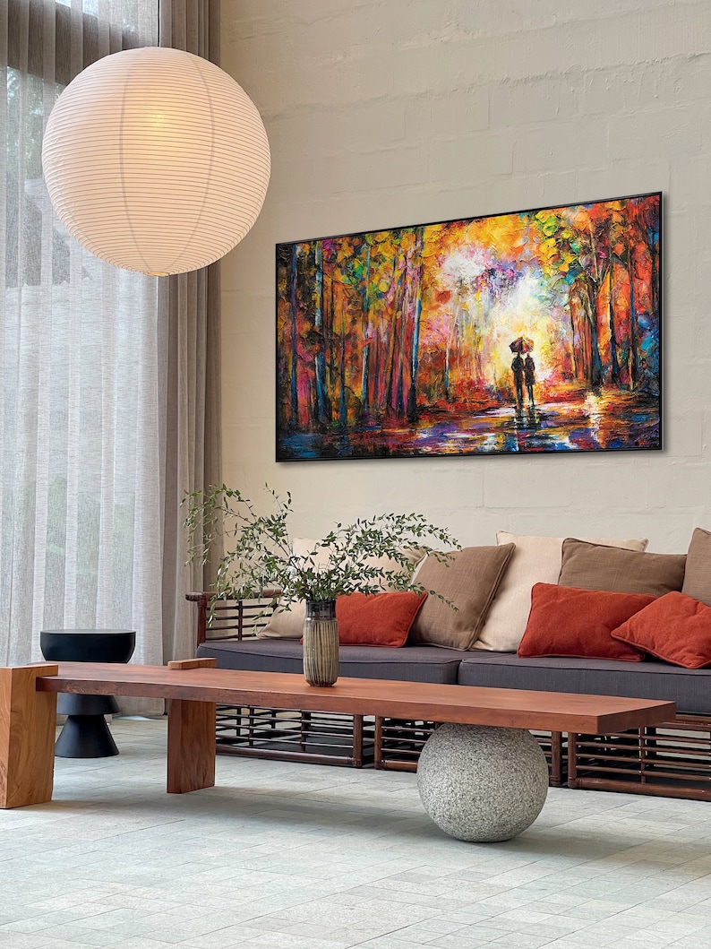 Handgemaltes abstraktes Kunstgemälde für die Wohnzimmer Wanddekoration, modernes und stilvolles Kunstwerk, ideal für die Gestaltung einer eleganten Wohnumgebung, perfekt für Kunstliebhaber und zeitgenössische Innenarchitektur.gerahmtes Bild