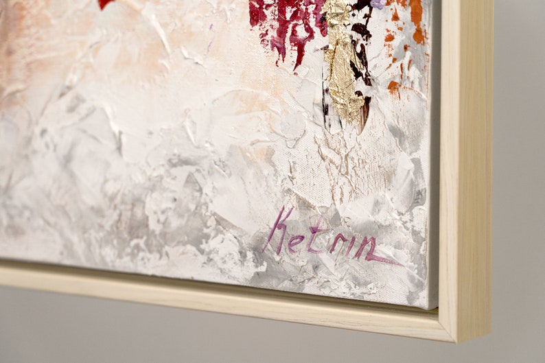 Abstrakte Kunst Wanddeko für Wohnzimmer, handgemaltes Gemälde zur Dekoration moderner und stilvoller Wände, ideal für die Schaffung einer eleganten Wohnumgebung, perfekt für Kunstliebhaber.gerahmtes Bild