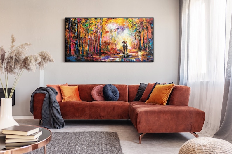 Handgemaltes modernes Kunstgemälde für die stilvolle Wanddekoration im Wohnzimmer, ideal zur Schaffung einer eleganten und zeitgemäßen Wohnumgebung, perfekt für Kunstliebhaber und Fans der modernen Innenarchitektur.gerahmtes Bild